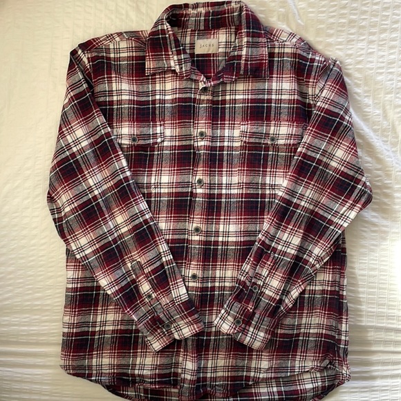 Jachs Men’s Burgundy Flannel - Picture 1 of 6